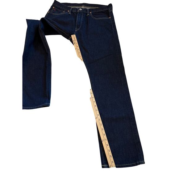 Polo Ralph Lauren Jeans Mens Size 34x30 Blue Slim Straight 018 Dark Wash Preppy - Picture 10 of 11